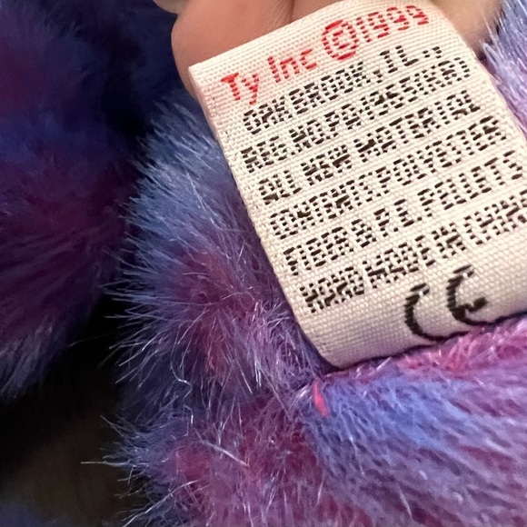 Ty Classic 1999 Purplebeary Teddy Bear approximately 14" Plush with Ty Tags - Picture 6 of 8